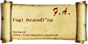 Fogl Azucséna névjegykártya